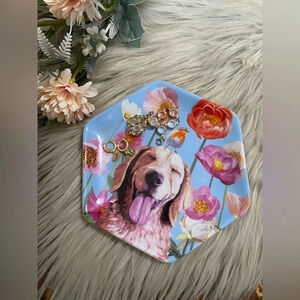 Green Box Art + Culture Mini Trinket Dish Design By cathy Walters  5” X 6” Dog